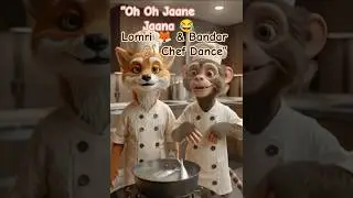 Oh Oh Jaane Jaana 😂 | Lomri 🦊 & Bandar 🐒 Chef Dance&rdquo;Funny + cute + realistic reactions 🔥#lomri#banda