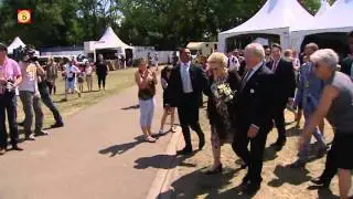 Koningin Beatrix bezoekt Parcours Hippique Eindhoven