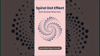 How to Create Spiral Dotted Shape in Illustrator #spiraldesign #adobeillustrator