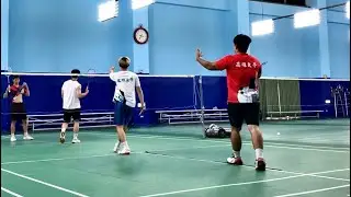 🔥高雄大學歡樂羽球系列之紅白大戰🔥龔郁軒/徐永鋒vs 廖柏宇/方柏勝 #羽球 #badminton #日常 #比賽 #高雄 #大學生