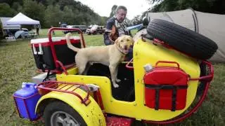 This Dog Travels the Country by Motorcycle
