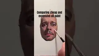 Comparing cheap and expensive oil paint #artchallege #art #painting #howtopaint #drawing #sketching