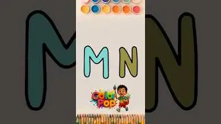 M N Coloring for Toddlers | Fun ABC Coloring #Shorts #colorpopkids #coloringabc #alphabet #abcs