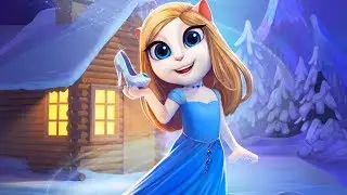 My Talking Angela New Update -DESIGN-A-DRESS - CRYSTAL PRINCESS DRESS - SNOWFLAKE SPARKLE FACE PAINT