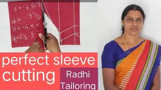 SLEEVE MEASUREMENT & CUTTING| SLEEVE CUTTING EASY METHOD| SIMPLE SLEEVE CUTTING