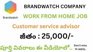 work from home jobs 2024|customer service advisor job|latest jobs in telugu|wfh job|@VBCreate2.0