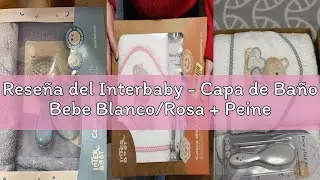 Rese&ntilde;a del Interbaby - Capa de Ba&ntilde;o Bebe Blanco/Rosa + Peines Bebe | Toalla con Capucha 100% Algod&oacute;n