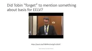 Tobin testimony scientific analysis part 1