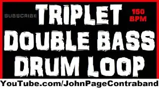 Triplet Double Bass Drum Loop 150 bpm Practice Tool