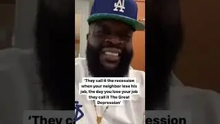 Rick Ross telling us the difference between recession and &lsquo;The Great Depression&rsquo; #cinoplux #rickross