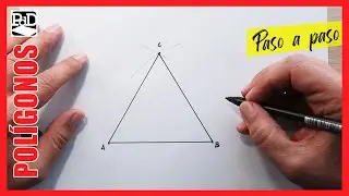 Cómo Dibujar un Triángulo Equilátero dado el Lado. Trazado Paso a Paso con Compás Sobre Papel.