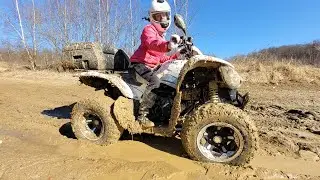Ich schenke meiner Freundin ein QUAD aber kommt sie &Uuml;BERHAUPT KLAR DAMIT?! (Kymcoo Maxxer 450i)