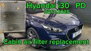 Hyundai i30 Cabin air filter change DIY i30 PD pollenfilter wechseln