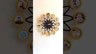 Wall Clock Craft Ideas With Cardboard || Amazing Watch Making For Home || #shorts #watch