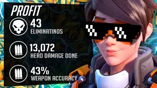 PROFIT PRO KOREAN TRACER - 43 ELIMS! [ OVERWATCH 2 SEASON 2 TOP 500 ]