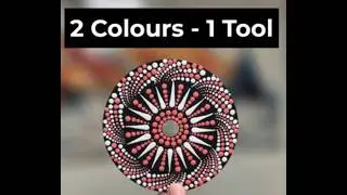 2 Colours – 1 Tool | Meditative Dot Art on Recycled CD