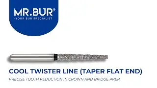 Cool Twister Line Taper Flat End Super Coarse Diamond Bur FG | MR.BUR