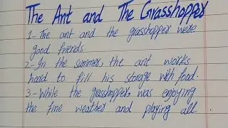 10 Lines Story on The Ant and The Grasshopper in English || 10 Lines Moral Story in English