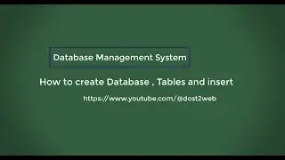 Create Database Tables and Insert in Mysql