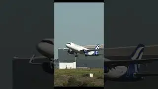 Aegean Airlines Airbus A320 takeoff at Athens Airport ATH/LGAV