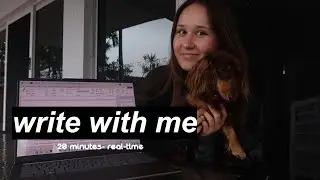 20-minute write with me in real time 🌧️✧˖&deg;. heavy rain background noise, typing ambience + timer
