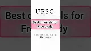 💖🪄Best channel for UPSC preparation| Free channel upsc| PW |unacademy| vision IAS #shorts #upsc #ias