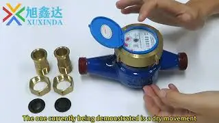 铜中罩机械水表视频 英文 Copper cover mechanical water meter display recommended  