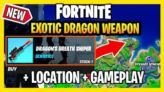 New Fortnite Exotic Weapon Dragon Sniper Gameplay Location And Dragons Breath Sniper Gameplay