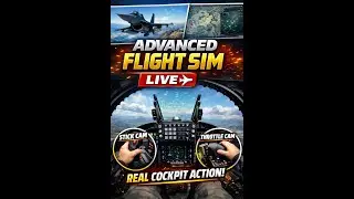 ADVANCED FLIGHT SIM LIVE ✈️ | Modern Jets &bull; Cockpit View &bull; HOTAS Cams (Vertical)