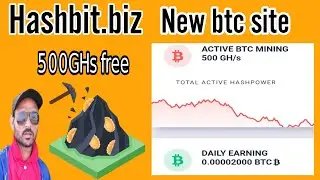 Hashbit.biz || 500 GH/s free || new Bitcoin cloudminig !! Scam @ 🚨 light