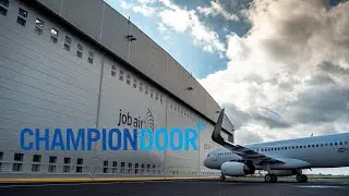 Champion Door Hangar doors in MRO hangar