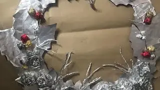 Easy Christmas Wreath design by recycling waste materials