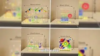 LED Board Erasable Night Light Acrylic Light Creative Kids Drawing Message  Craft Gift Set
