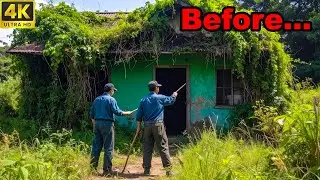 Cleaning Abandoned House Turns Dangerous! Giant Python Found Hiding in Abandoned House! 😱🐍