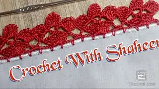 Crochet dupata lace tutorial/ Crochet design #1 By @crochetwithshaheen0786