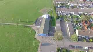 Drone views of Peartree park and Fairlands lakes Stevenage during lockdown