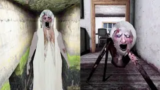 Slendrina's Mom Angeline Inside Sewer Vs Spider Mom Inside House In Granny 1.9 Full Gameplay