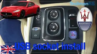 Maserati GranTurismo USB socket install - remove that useless cigarette socket on my MC Shift.