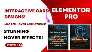 Stunning Card Hover Effects in Elementor 🔥 | Elevate Your Designs 🚀