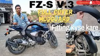 Yamaha fz-s v3 rear mudguard modification। Full cover rear mudguard। FZS V3। #fzs_v3 #yamaha