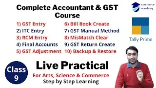 Complete Accountant & GST Course Part- 9 | Complete Tally Prime with GST Return Create.