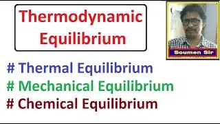 Thermodynamic Equilibrium - Thermal Equilibrium - Mechanical Equilibrium - Chemical Equilibrium