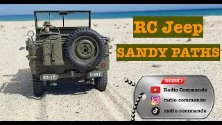 FMS Rochobby Jeep Willys 1:12 Running on the Sand #radiocommando