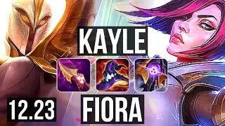 KAYLE vs FIORA (TOP) | 6 solo kills, Legendary, Rank 11 Kayle | EUW Grandmaster | 12.23