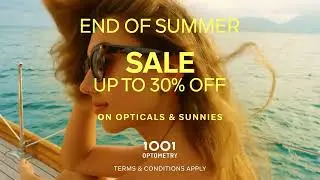 Enjoy 30% off designer eyewear during 1001 Optometry's End Of Summer Sale.