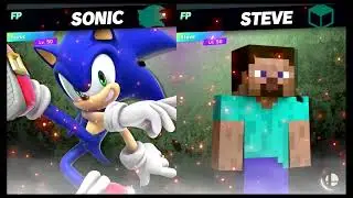 Super Smash Bros Ultimate Amiibo Fights – Sonic vs the World #84 Sonic vs Steve