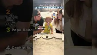 Top 5 Funniest Toddler Cookie Challenges 🍪😂 #baby #cookiefun #babylove #funnybaby #shorts #tiktok