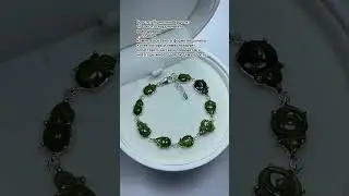 Telegram +79038171153 💎Браслет Турмалин Верделит 17 см + 2.5 см удлинитель 8 мм ширина цена 22400 ₽
