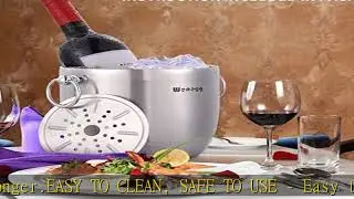 Ice Bucket with Lid, Scoop, Tongs and Strainer - Well Made Insulated Stainless Steel Keep Ice Froze