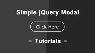 Simple Modal with jQuery and CSS3 Transitions - Simple jQuery Tutorials